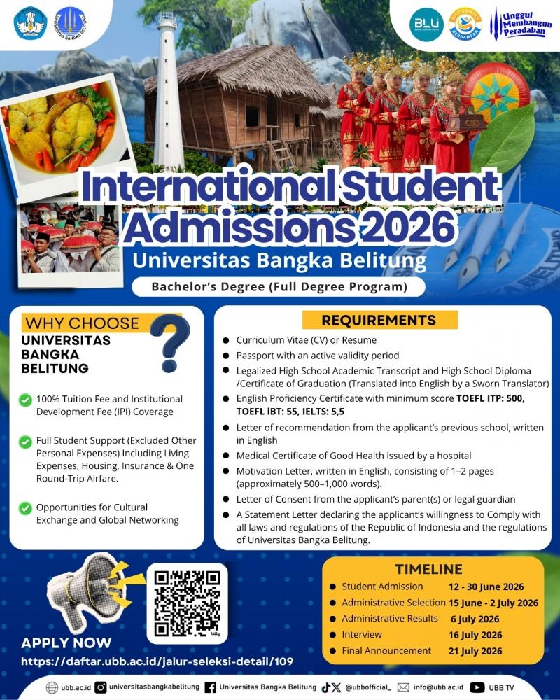 𝐈𝐧𝐭𝐞𝐫𝐧𝐚𝐭𝐢𝐨𝐧𝐚𝐥 𝐒𝐭𝐮𝐝𝐞𝐧𝐭 𝐀𝐝𝐦𝐢𝐬𝐬𝐢𝐨𝐧𝐬 𝟐𝟎𝟐𝟔 – 𝐔𝐧𝐢𝐯𝐞𝐫𝐬𝐢𝐭𝐚𝐬 𝐁𝐚𝐧𝐠𝐤𝐚 𝐁𝐞𝐥𝐢𝐭𝐮𝐧𝐠